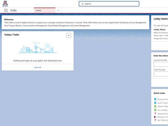 Trellis Login Home Page